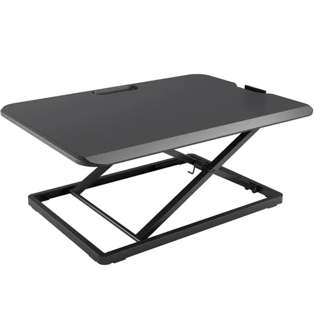 BONTEC Estación de Trabajo Sentado/Pie Escritorio de Pie Soporte para Computadora Altura Ajustable Postura Ergonómica de Pie y Sentado Laptop | Plataforma 67x47cm, Capacidad 8kg