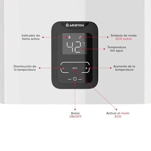 Ariston NextEvo X- Calentador de Agua Butano 11L/min Bajo Consumo, Calentador Gas Butano Propano Estanco Termostático y Low Nox 16.5x34.5x57 Fabricado para Instalación España, Eficiencia A Rango(A+/F)