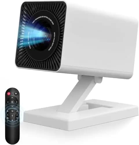 Putbecy Mini Proyector Portátil 4K con 1080P Nativo, Android 11, WiFi 6 y Bluetooth 5.4, Corrección Trapezoidal Automática, HDMI/USB, Compatible con Teléfono y PC, Proyector para Cine en Casa
