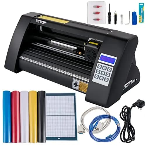 VEVOR Plóter de Corte de Vinilo 375 mm Luz de Guía LED Signmaster Label Maker Plotter de Corte de Vinilo para Campo de la Publicidad Decoración Variada Artesanía Fabricación de Etiqueta Impresora