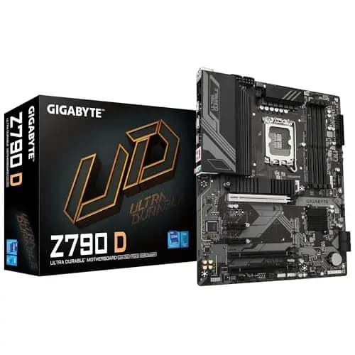 GIGABYTE Z790 D Placa Base - Soporta CPUs Intel Core de 14ª generación, VRM Digital de 12+1+1 Fases, hasta 7600MHz DDR5 (OC), 3xPCIe 4.0 M.2, LAN de 2.5GbE, USB 3.2 Gen 2