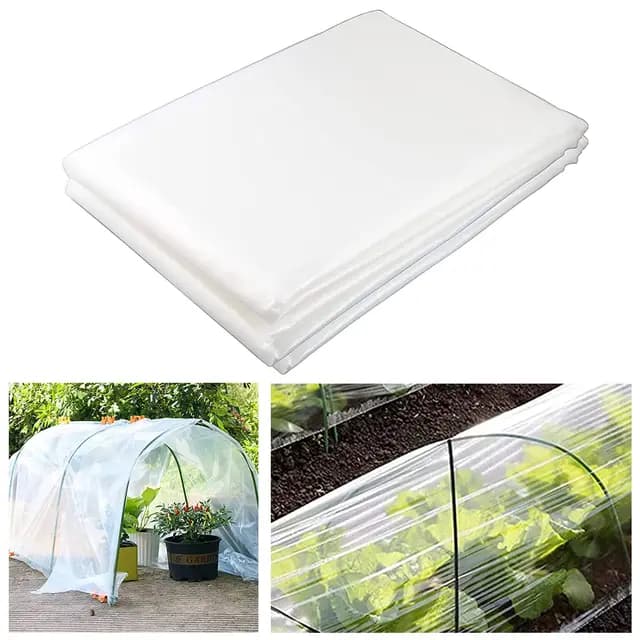 PALUDO 2 x 3M Plástico Invernadero Transparente, Extra Gruesa Láminas de Polietileno de Efecto Invernadero de Plastico Cubretodo, Cubierta de Película Invernadero Plantas Jardín (250Mu / 1000G)