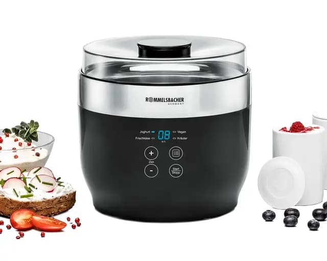 Rommelsbacher Yogurt Cream Cheese Maker black silver JG 80 (JG 80)