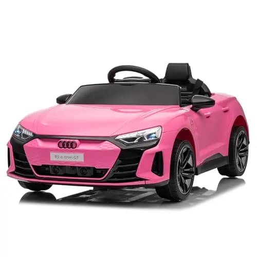LALAHO Audi RS E-Tron 12V Coche Eléctrico Infantil Rosa