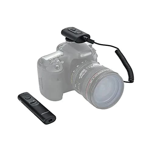 PROfezzion 165ft Mando a Distancia Disparador Remoto Inalámbrico para Canon EOS R3 R5 R1 R5 Mark II 5D Mark IV III II 6D Mark II 7D Mark II 5Ds R 1Dx Mark III II 1Ds Mark III 50D 40D 30D Cámara y Más