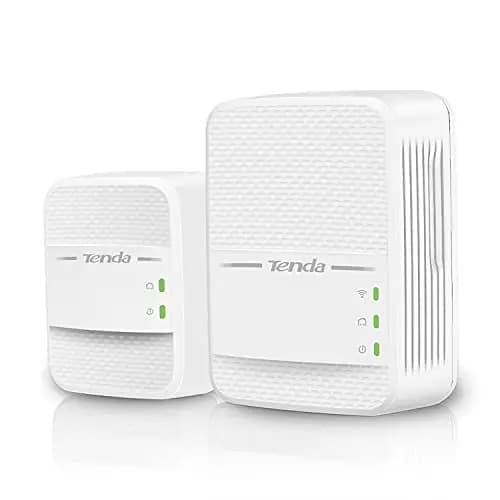 Tenda PH10 Kit PLC Wi-Fi 2 Adaptadores Powerline con Enchufe Repetidores de Red AC1200 en 2.4GHz/5GHz Gigabit Puerto