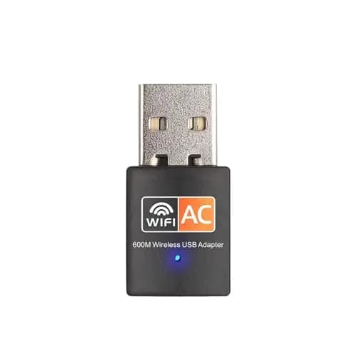 AC600 Mini Antena WiFi USB, Dual Band 5GHz/2.4GHz Adaptador WiFi USB para PC, para PC 600Mbps, Antena Largo Alcance, Conecta y Reproduce Windows11/10/8.1/8/7/Vista/XP