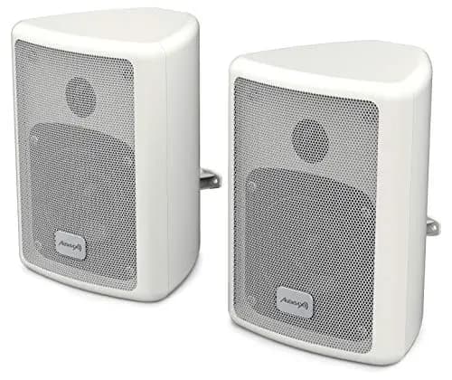 Audibax PR-41W Pareja Altavoces Estantería HiFi y Sonorización 75 W Soporte Pared Incluido Blanco