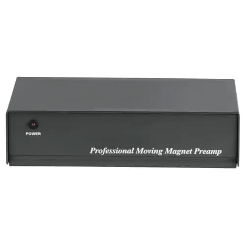 Hama | Preamplificador de phono para tocadiscos (Preamp 230V, ecualización RIAA, conectores chapados en oro, 50Hz, 300mA) Negro