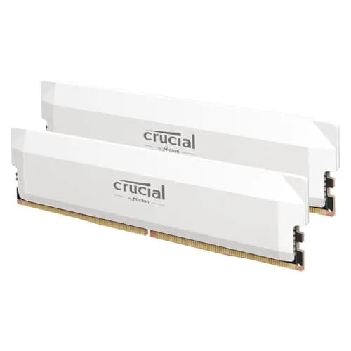 Crucial Pro RAM DDR5 32GB (2x16GB) 6000MHz CL36, Overclocking Gaming, Intel XMP 3.0 / AMD Expo, PC Memoria, Blanco - CP2K16G60C36U5W