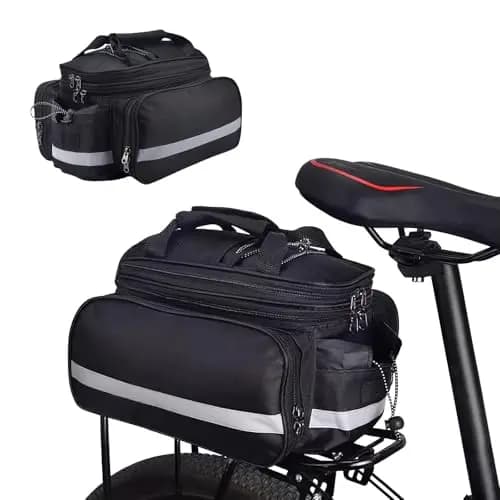 10-27 L bicicleta portaequipajes bolsa portaequipajes multifuncional, impermeable para asiento trasero, protección de lluvia, reflectante, para ciclismo