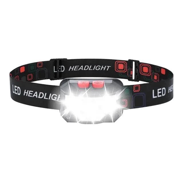 GRIFEMA GD301 Linterna Frontal LED Recargable, 6 Modes de Luz (Blanco y Rojo) con Sensor de Movimiento, IPX45 Impermeable y Liviana, para Correr de Noche, Camping, Pesca, Excursión