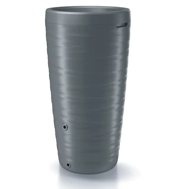 Prosperplast Barril de Agua de Lluvia 240L Maze de plastico en Color Gris Grafito (Largo) x 59,3 (Ancho) x 111 (Altura) cm