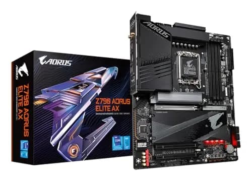 GIGABYTE Z790 AORUS Elite AX Placa Base - Soporta CPUs Intel Core de 14ª generación, 16*+2+1 Fases de VRM Digital, hasta 7600MHz DDR5 (OC), 4xPCIe 4.0 M.2, Wi-Fi 6E, LAN de 2.5GbE, USB 3.2 Gen 2x2