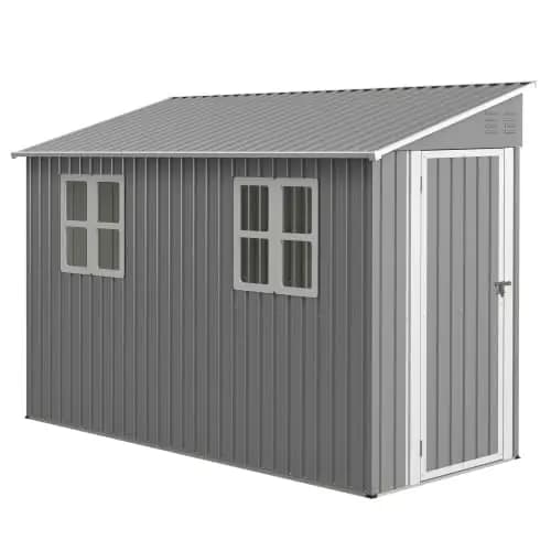 vutizal 11 caseta metal jardín con suelo