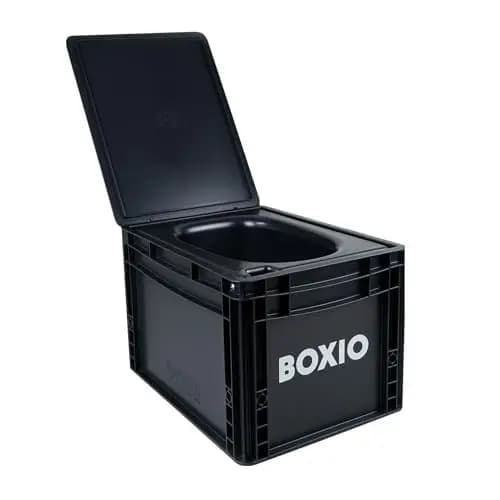 BOXIO Toilet WC portatil Camping, WC Inodoro portatil Completo, sin químicos, Formato Compacto: 30 x 40 x 28 cm, ecologico Inodoro seco Camper