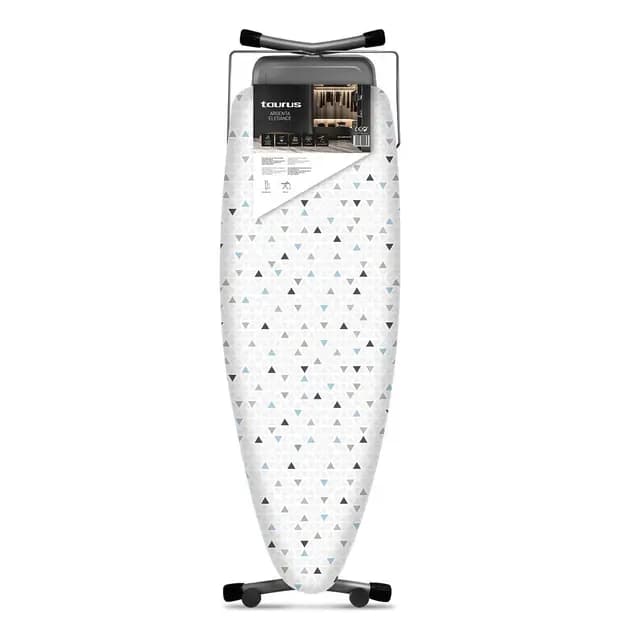 Taurus - Tabla de planchar Argenta Elegance | Plegable | Fácil almacenaje | Apta para centros de planchado | Altura regulable 98 cm | Apta para planchar sentado | 100% algodón | 130x48cm