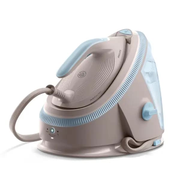 Philips PerfectCare Serie 7000 Centro de Planchado - Golpe de Vapor 600g, Presión 8,5 Bar, OptimalTEMP, Suela SteamGlide Elite, Depósito Extraíble 1,5L, Planchado Vertical, Easy De-Calc (PSG7200/60)