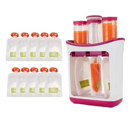 Squeeze Station Fabricante De Base, Estación De Prensa Para Bebé, De Frutas Fresco Para Bebé Con Bolsas De Almacenamiento