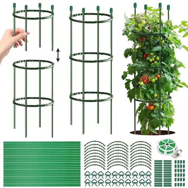 Tutores para Plantas,141 Piezas Soporte para Plantas trepadoras Exterior,Tomaten Rankhilferetirable Tutor Tomate,Enrejado Tomate,para Verduras Plantas Flores Enredadera Pflanzen Tomaten Rankhilfe