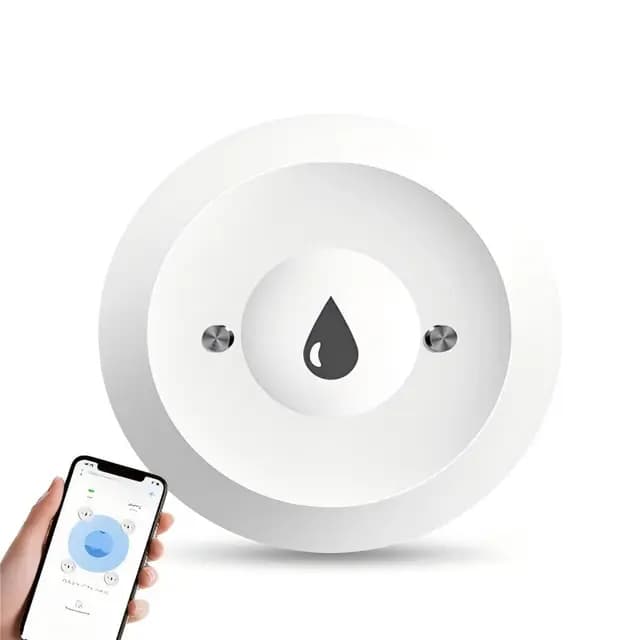 Sensor de Inundación,Detector de Agua,100dB Alarma Sensor de Agua Zigbee App Sensor Inteligente de Fugas, clasificación IP66 a Prueba Compatible con Alexa y Google, para Cocina, baño y Sótano