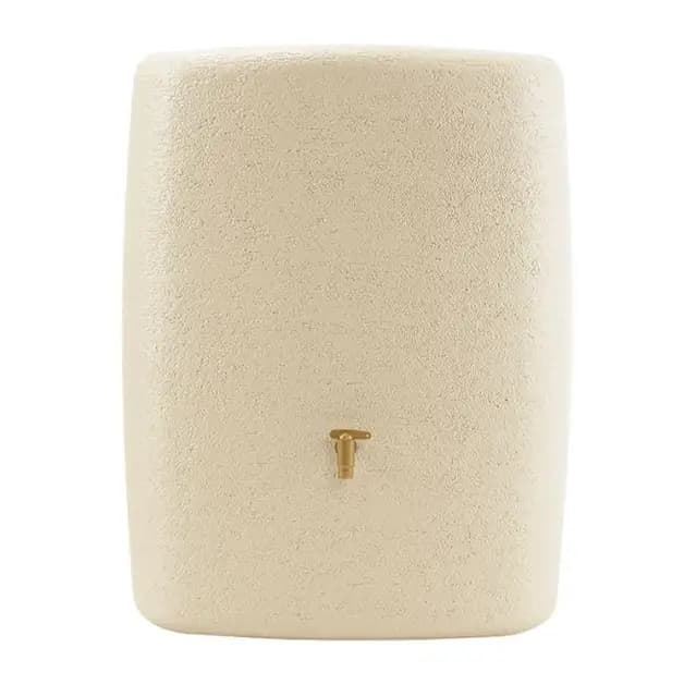 Deposito de Agua de Lluvia Terra 275 litros | Deposito de Agua Decorativo 40x80x105 cm Beige | Bidon Almacenamiento Agua de lluevia