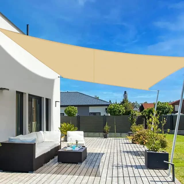 LOVE STORY Toldo Vela de Sombra Impermeable Rectangular 3x4m Protección Rayos UV, PES Toldos para Patio,Exterior Terrazas, Jardín, Balcon (Arena)
