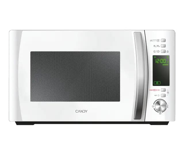 Candy X-Range CMXG20DW, Microondas con Grill, 20L, 1050W, 5 Niveles Potencia, Digital, 40 Programas, Bloqueo Seguridad, Plato 25,5CM, Grill Rack, Express Cooking, Temporizador, App simply-Fi, Blanco