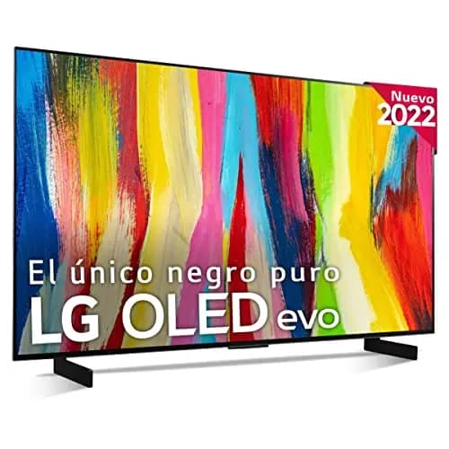 LG OLED42C24LA - Smart TV webOS22 42 pulgadas (106 cm) 4K OLED evo, Procesador Inteligente Potencia a9 Gen 5 IA, compatible formatos HDR, HDR Dolby Vision y Dolby Atmos, para Gaming