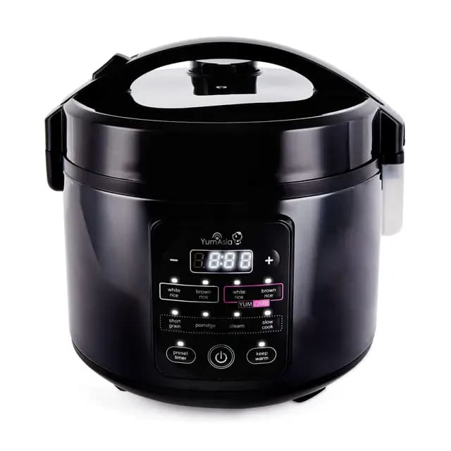 Yum Asia Kumo YumCarb Arrocera con cuenco de cerámica y lógica difusa avanzada, (5,5 tazas, 1 litro), 5 funciones de cocción de arroz, 3 funciones de multicocina, 220-240V