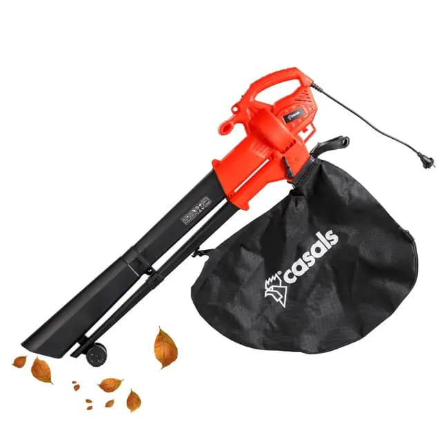 Casals - Soplador/Aspirador de Hojas Casals | 3000W de Potencia | Velocidad de 270 km/h | Limpieza Eficiente de Jardines y Exteriores
