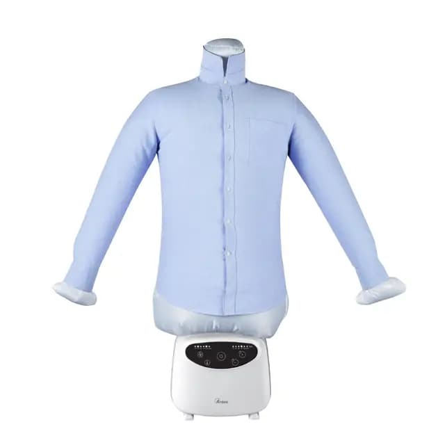 Ardes ARMST02D - Plancha camisas automático Blowy D Maniquí secado y planchado camisetas, blusas, plancha vertical 2 en 1, secado sin arrugas con 4 clips de peso, temporizador y pantalla digital