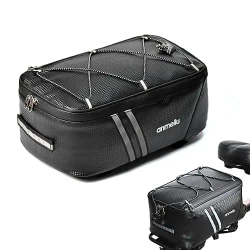 Bolsa Trasera para Bicicleta 8L - Multifunción Impermeable, Equipaje de Almacenamiento para Aire Libre