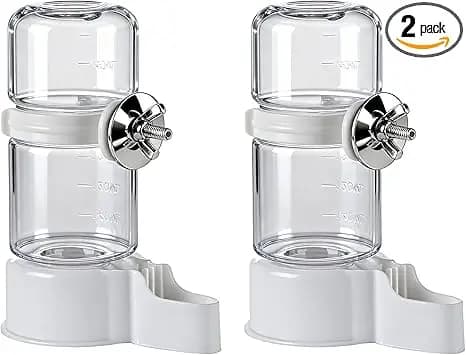 2 PCS Dispensador De Agua para Pájaros 140ml, Bebederos para Pajaros con Dispensador De Agua, Botellas Automáticas para Jaula, Comedero y Bebedero Pajaros Jaula Aves Pequeñas y Medianas