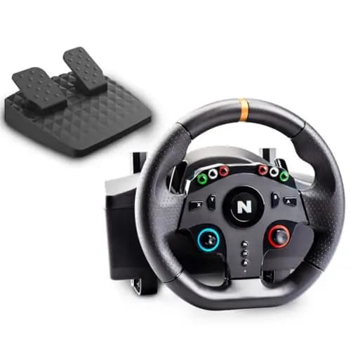 NITHO Drive Pro ONE V24 Volante de Carreras con Pedales, Volante Gaming de 270° Compatible con PC, PS4, Xbox One, Xbox Series X|S y Switch, Simulador de Conducción para Juegos Racing