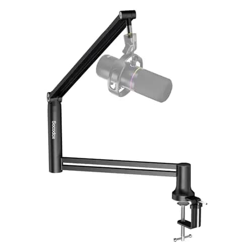 Micrófono Boom Arm, Brazo de Mic de bajo perfil, Soporte de Miro para Podcastin, Streaming, Totalmente ajustable 360 ° Giratorio 90 ° Plegable para Blue Yeti