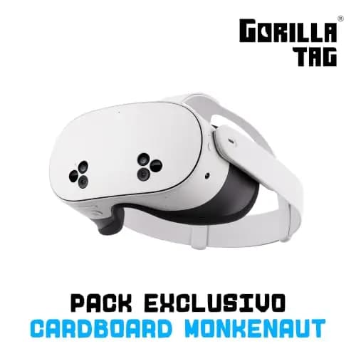 Meta Quest 3S 128 GB | Visore VR - 33% in più di Memoria - Elaborazione Grafica 2 Volte più Potente - Realtà virtuale Senza cavi - Bundle Gorilla Tag Cardboard Monkenaut - Esclusiva Amazon