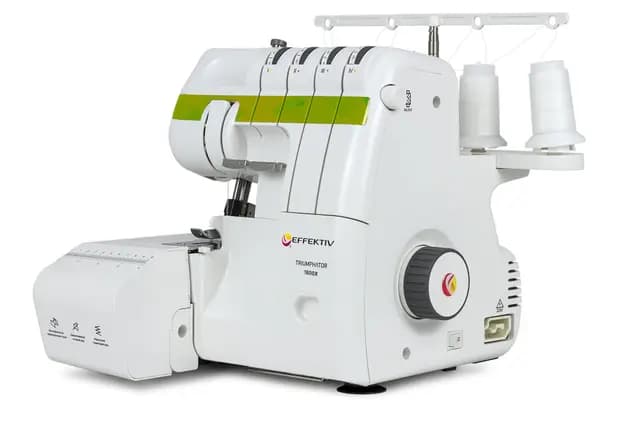 EFFEKTIV - Remalladora Overlock 1800X | Enhebrado Automático | 3/4 Hilo con Diferencial | Marco de Metal Completo | 120W de Potencia | 1350 Puntadas/Minuto | 20 Puntadas | Plataforma de Manga