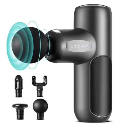 arboleaf Mini Pistola de Masaje, Masajeador Muscular Profesional de 3200 rpm y 5 Velocidades, Massage Gun Silencioso para Relajación Muscular