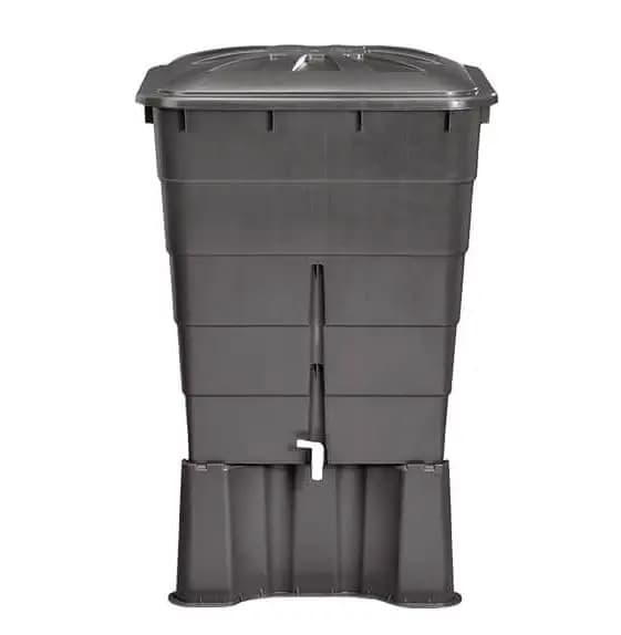 Depósito de Agua Polipropileno 300 litros. Incluye tapadera y Soporte. Ancho 80 cm, Alto 92 cm y Largo 66 cm, Gris