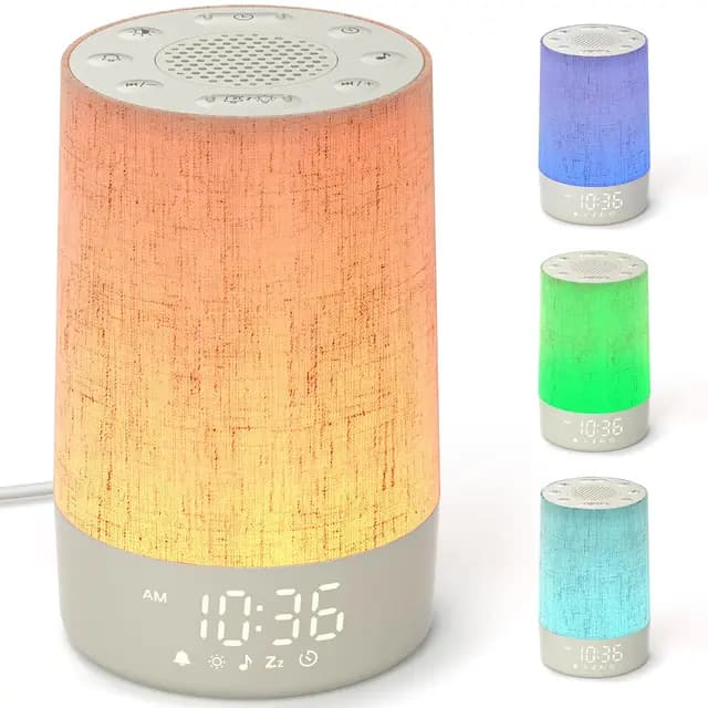 LIORQUE Despertador Amanecer, Despertador Luz Natural Simulación de Amanecer, 10 Niveles de Brillo y Modos de Luz, 30 Melodías Relajantes, Temporizador de Sueño, Función Alarma y Snooze