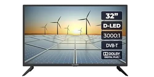 Kiano Slim TV Televisores 32" Pulgadas 80 cm |Triple Tuner DVB-T2 Ci Ci+ | LED HD TV Pantalla | 2 HDMI Entradas | Multimedia USB | Dolby Audio | PVR | Hotel Mode | Negro | Modelo 2022
