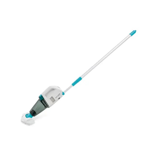 Intex, Aspirador Manual eléctrico ZR100, Spas y Piscinas hasta 5,49m, Batería Recargable, Autonomía 50 min, Mástil 2,39m, Cabezales Intercambiables, Incluye filtros y Cable USB, Limpiafondos (55272)