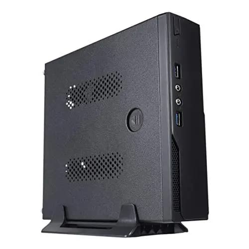 UNYKAch Caja de Ordenador Mini ITX UK1003 con Fuente de Alimentación 120W – Diseño Ultra Compacto, USB 3.0, Soporte VESA | Ideal para HTPC, Oficinas y Espacios Reducidos