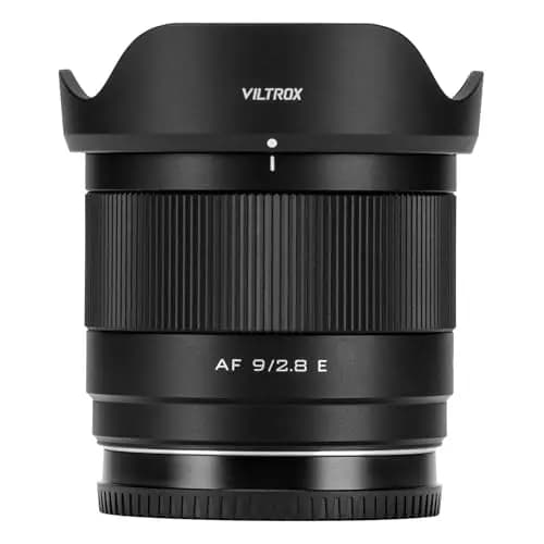 VILTROX 9mm f2.8 E, AF 9mm f2.8 Air para Montura E,Objetivo con Enfoque automático Ultra Gran Angular APS-C Compatible con Sony a7Ⅲ a7Ⅳ a7RⅣ A1 A7RⅤ A7CII a6500 a6600 ZV-E10 FX30