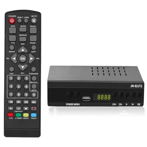 2026 Decodificador TDT HD - DVB-T T2 H.265 Full HD PVR, USB, HDMI, SCART,Sintonizador de televisión Digital Terrestre, decodificador terrestre, Receptor Digital de Alta definición Full HD 1080p