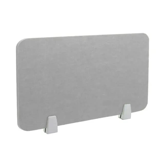 Icegrey Separador acústico de Escritorio, Panel de privacidad extraíble con absorción de Sonido con 2 Clips para oficinas, bibliotecas, aulas, Gris Claro, 60x40cm
