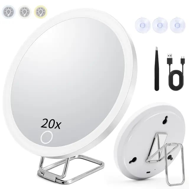 yeecka espejo maquillaje 20x led