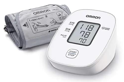 OMRON X2 Basic Tensiómetro de Brazo digital, medidor de tensión arterial y pulso preciso, aparato de tensión arterial validado clínicamente