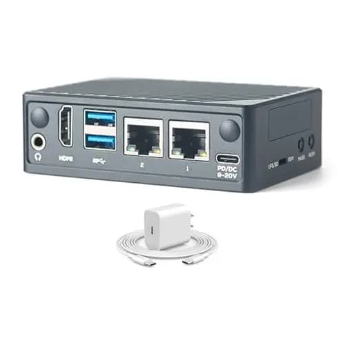 Computadora de placa única FriendlyElec NanoPi M5 - Rockchip RK3576 SBC con HDMI, Dual GbE, M.2 NVMe y SDIO wifi, compatibilidad con memoria UFS 2.0 (8 GB de RAM, con alimentación)